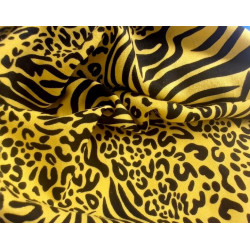 Croc top boutonné jaune imprimé zebre
