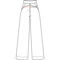 Modèle  personnalisé - Pantalon fluide en coupe droite
