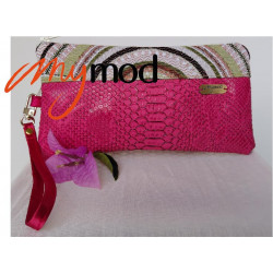 Petite pochette simili cuir rose