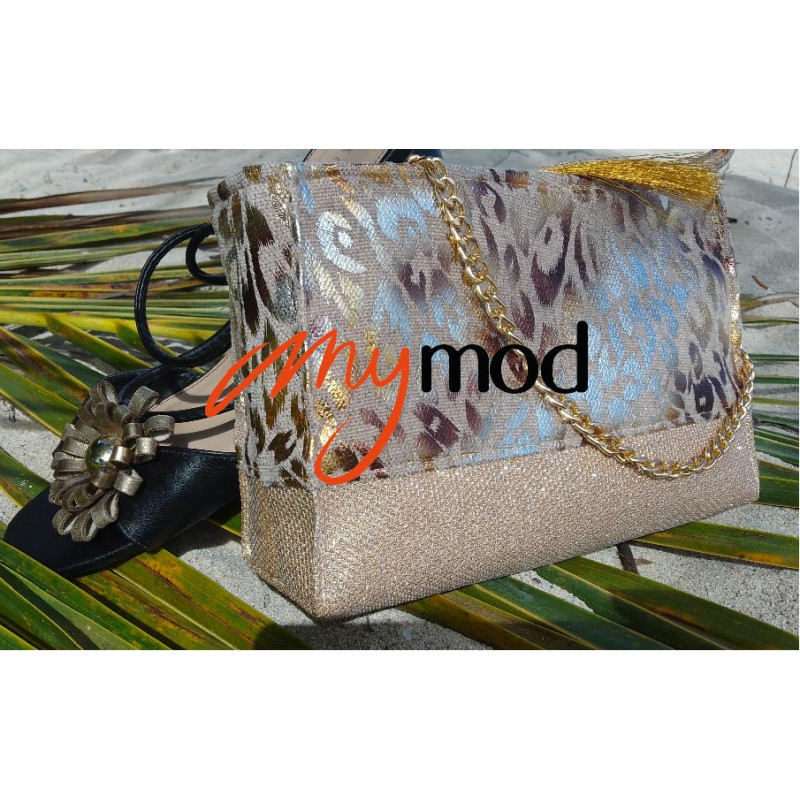 Glitter gold evening bag