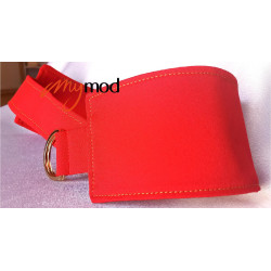 Ceinture asymetrique rectangulaire rouge