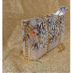 Sac de soirée doré pailleté