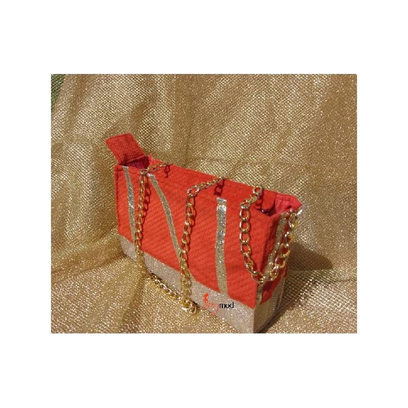 Sac de soirée doré rouge Sac de soirée doré rouge