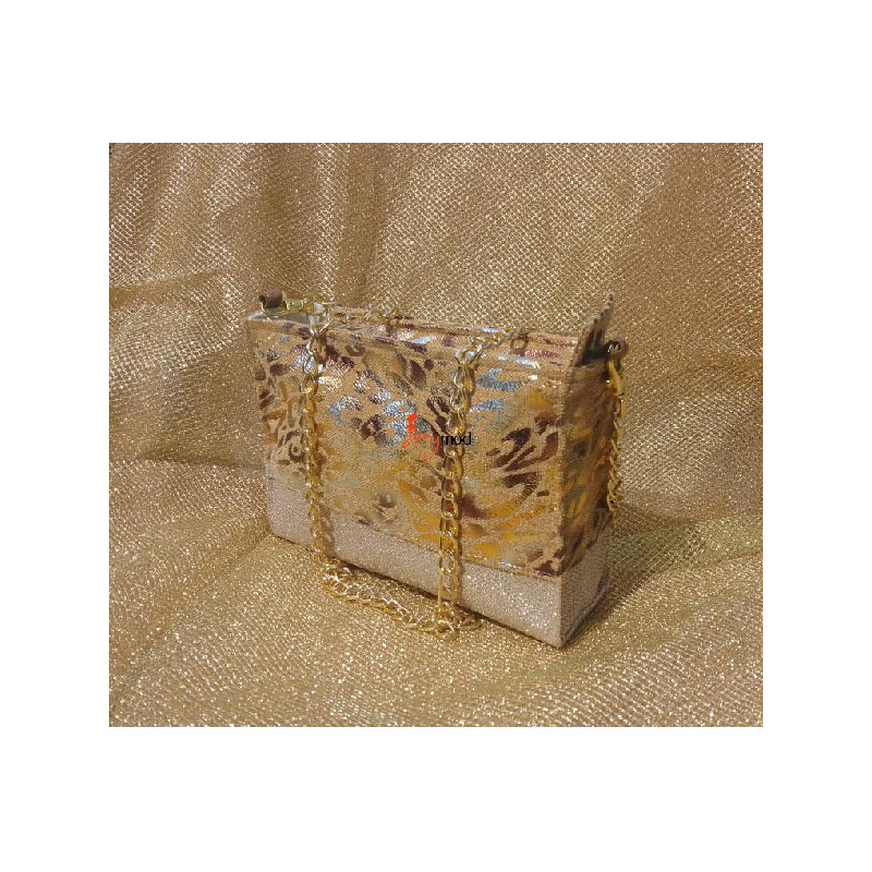 Sac de soirée doré pailleté Sac de soirée doré pailleté
