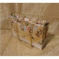 Sac de soirée doré pailleté