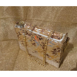 Sac de soirée doré pailleté