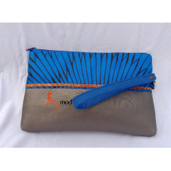 Pochette wax bleu