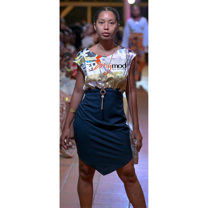 Robe courte droite bleu Robe courte droite bleu
